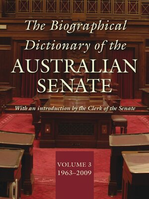 cover image of The Biographical Dictionary of the Australian Senate